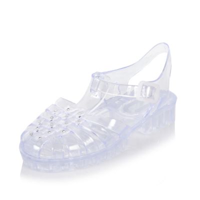 Girls white jelly sandals